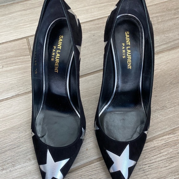 Saint Laurent Paris Suede Star pumps - Picture 2 of 4